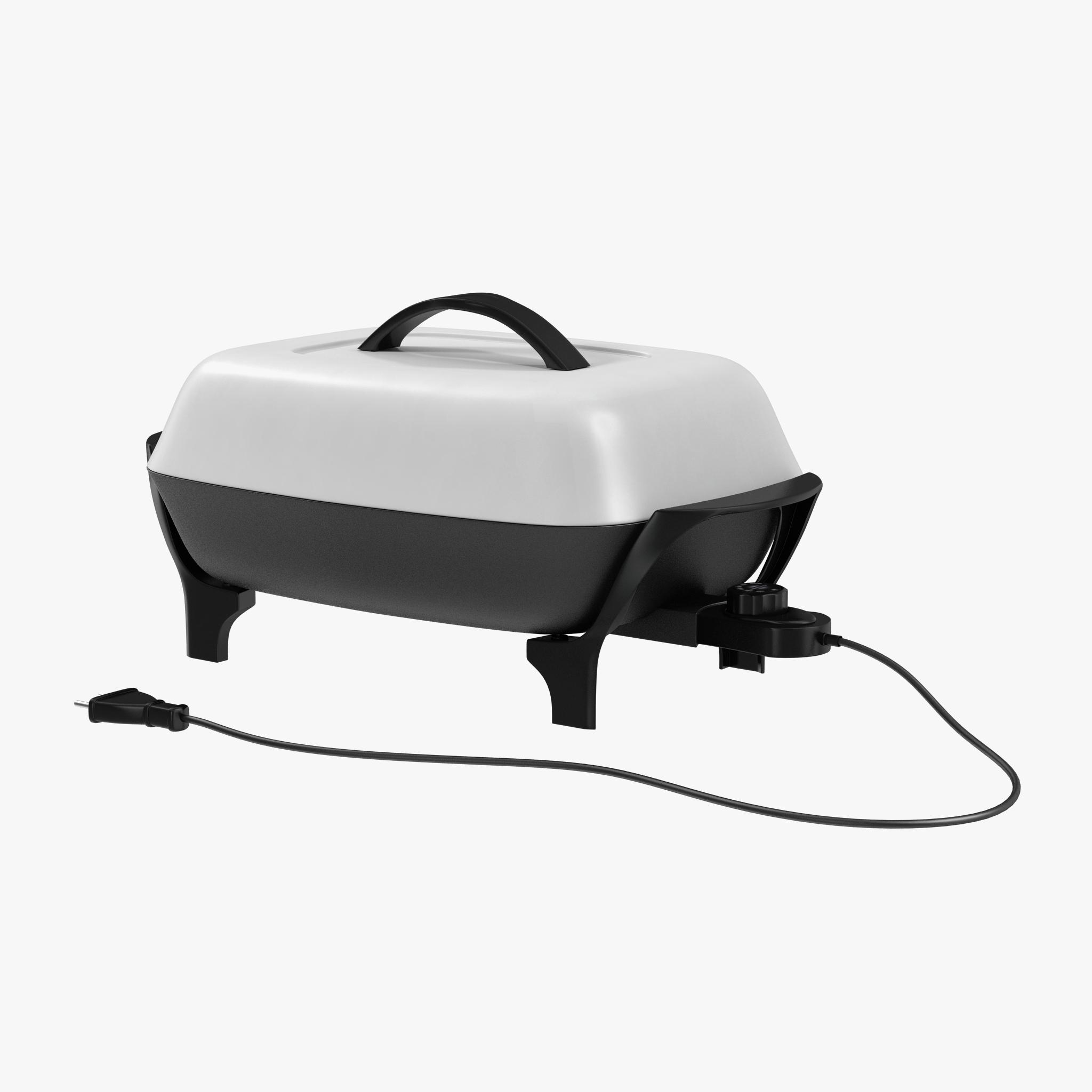 Ceramic Electric Skillet 3D Model, view 3