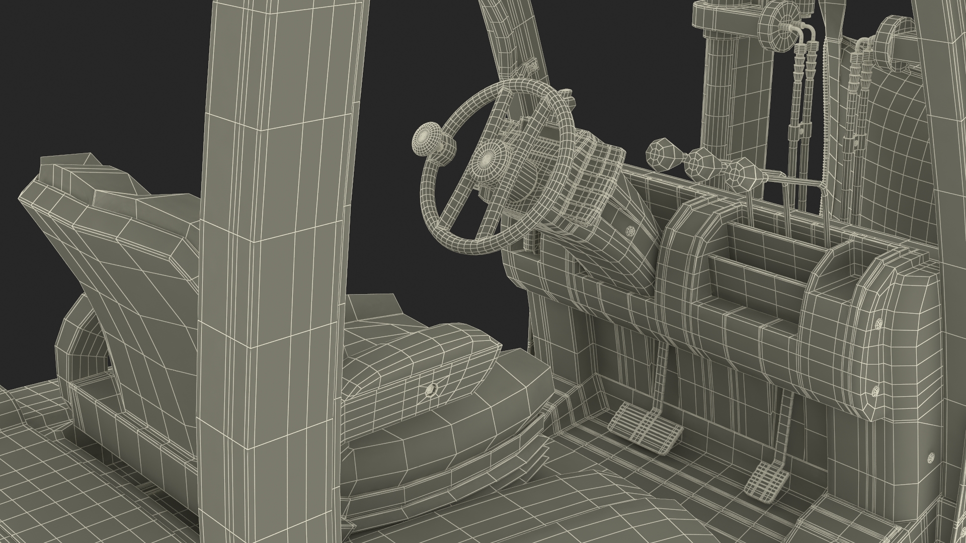 3D Industrial Forklift with Bulk Bag model