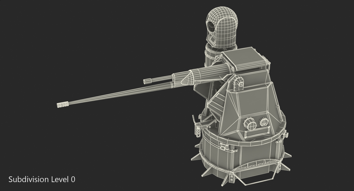 3D model M242 Bushmaster Chain Gun