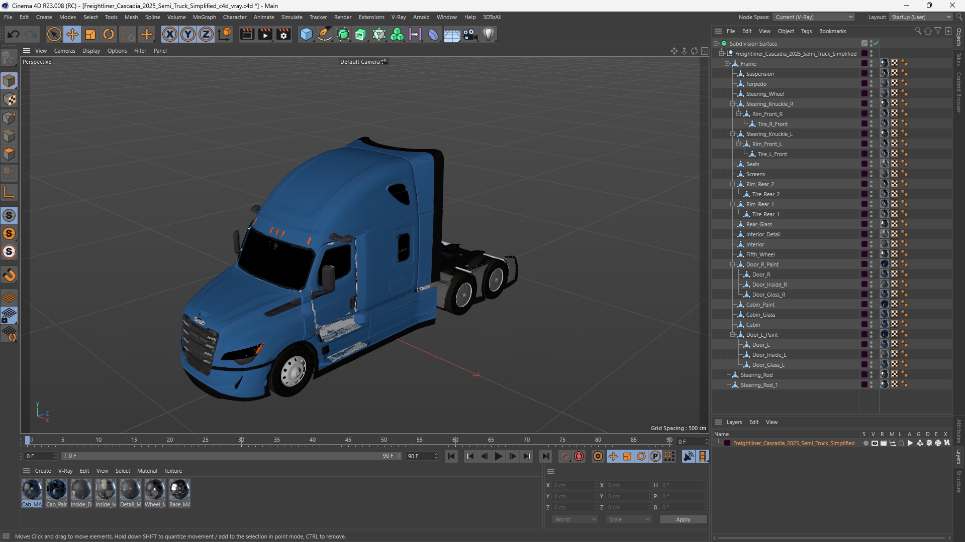 Freightliner Cascadia 2025 Semi Truck Simplified - view 12