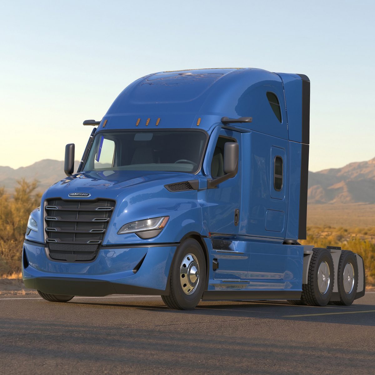 Freightliner Cascadia 2025 Semi Truck Simplified 3D model preview