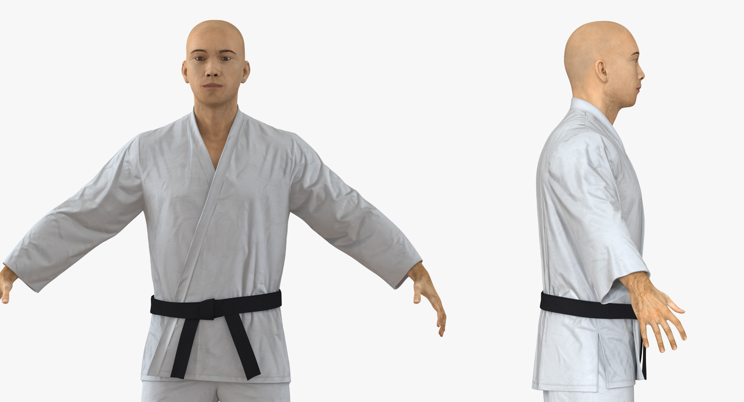 3D model Japanese Karate Fighter Rigged