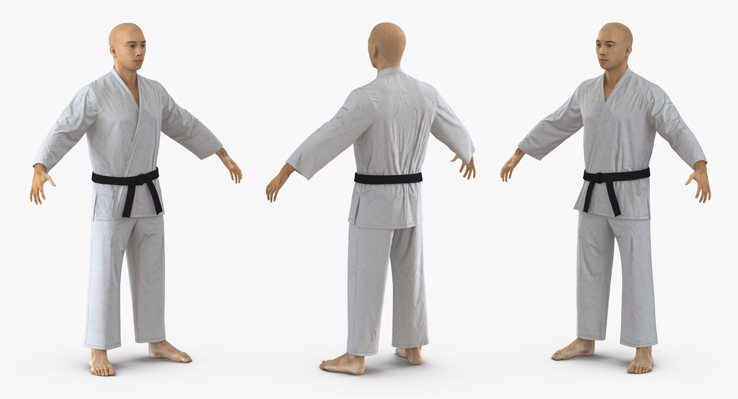 3D model Japanese Karate Fighter Rigged