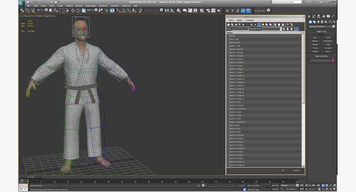 3D model Japanese Karate Fighter Rigged