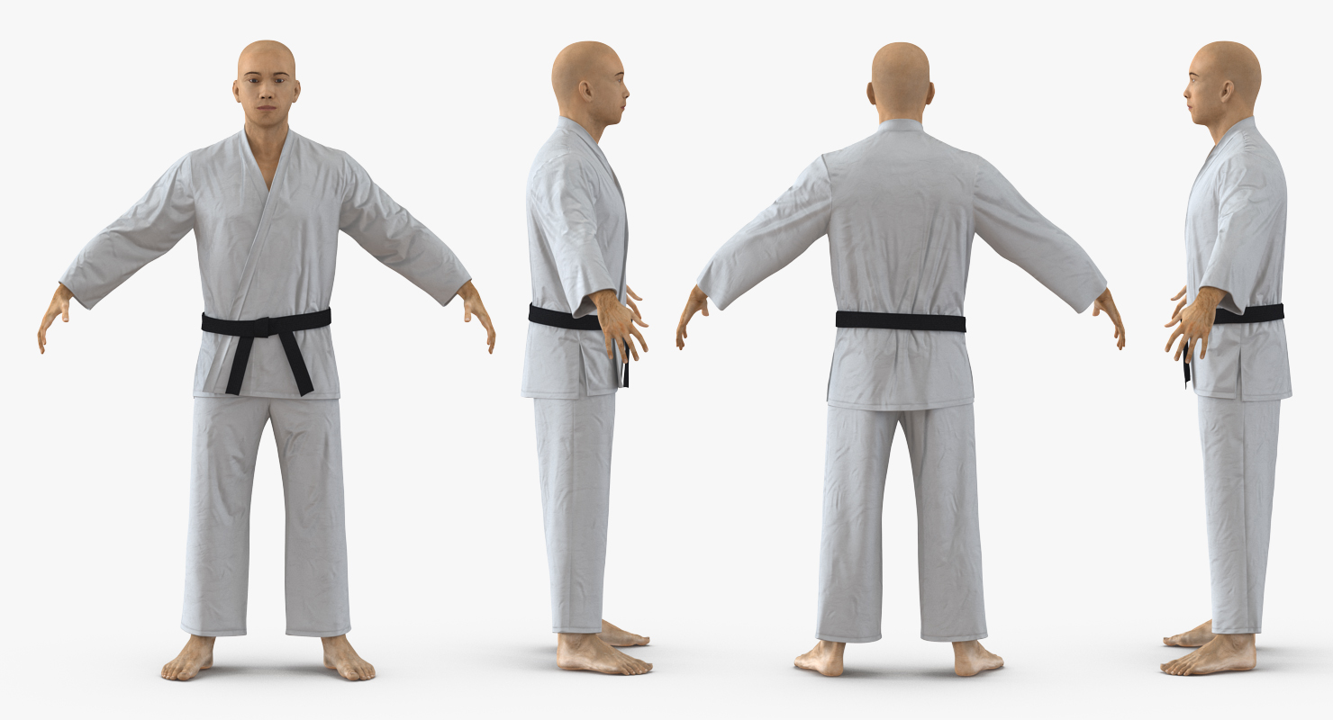 3D model Japanese Karate Fighter Rigged