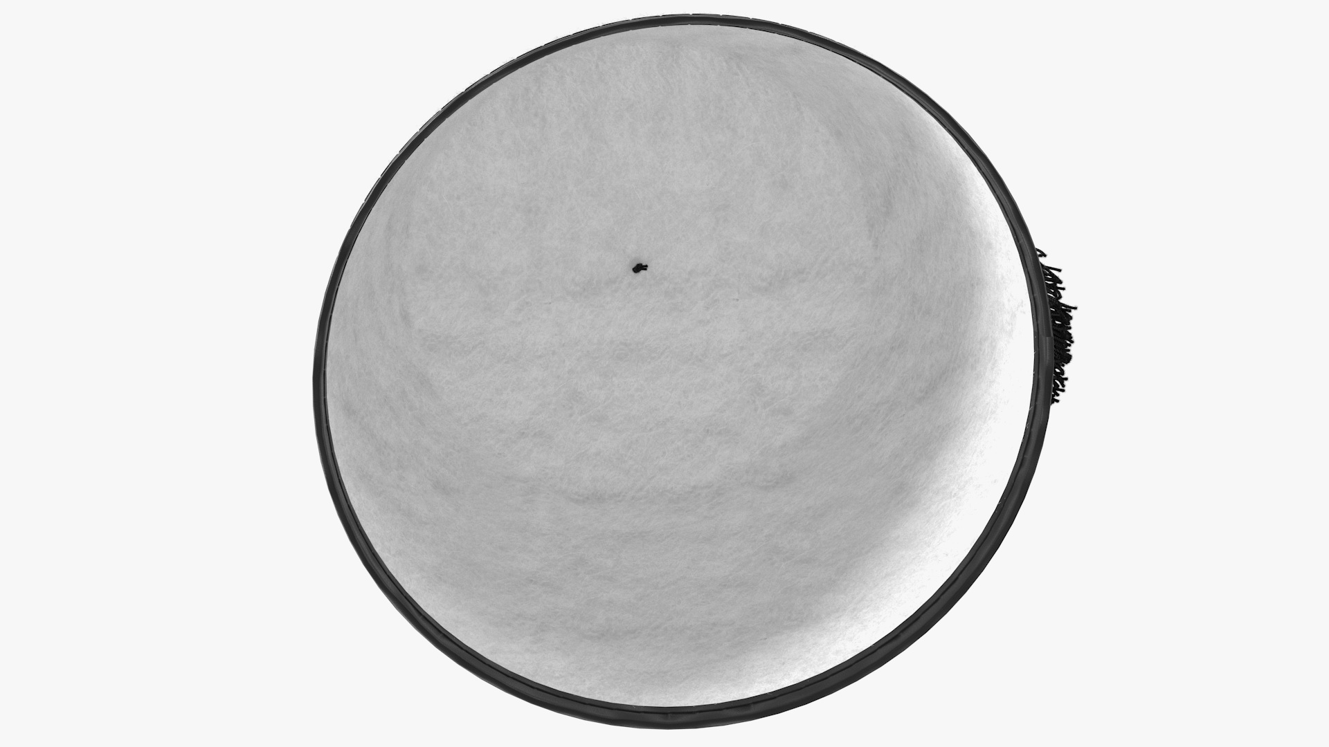 Traditional Arabic White Fez Hat With Black Tassel Fur 3D model