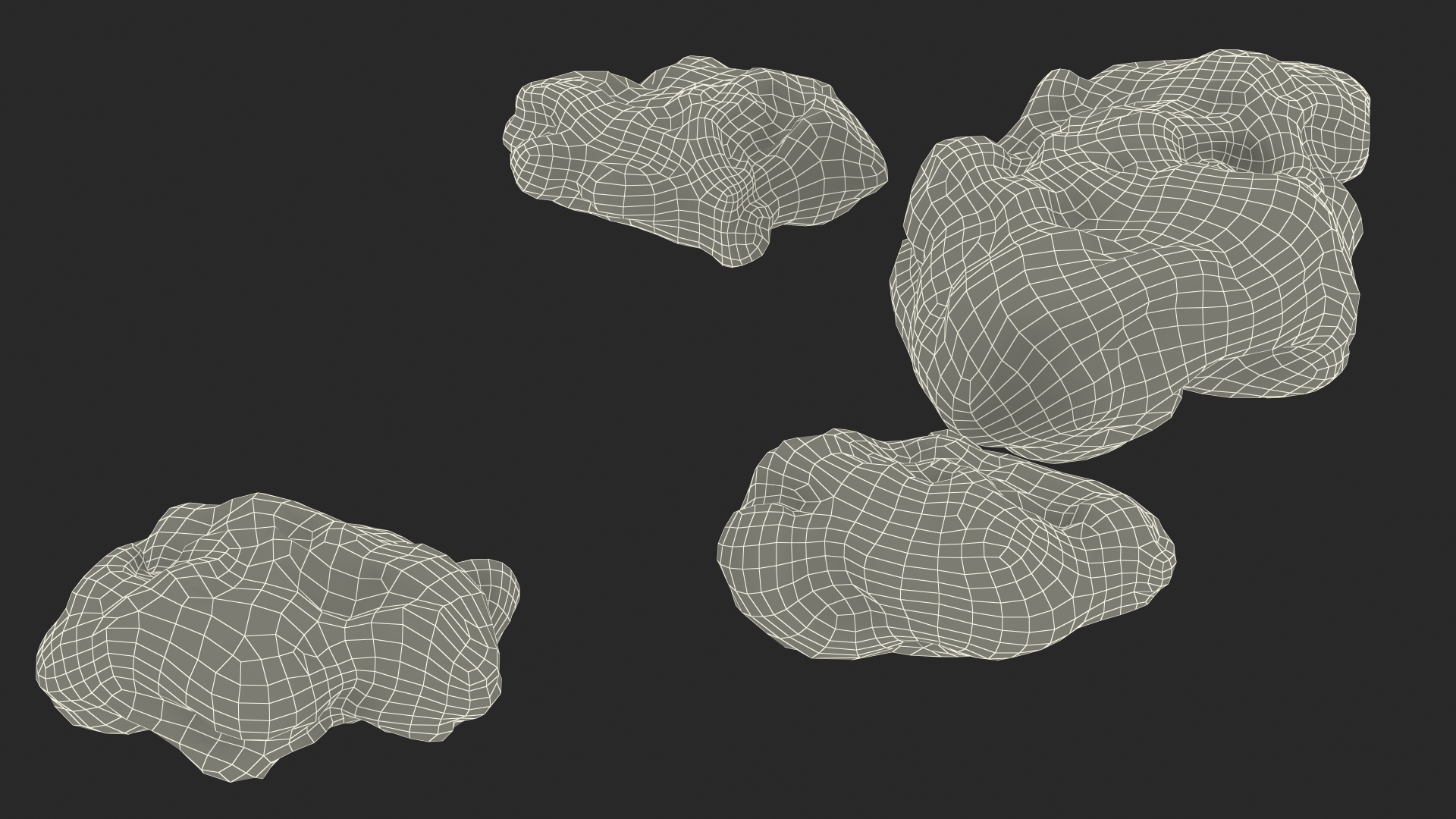 Copper Natural Minerals Big Stones 3D model