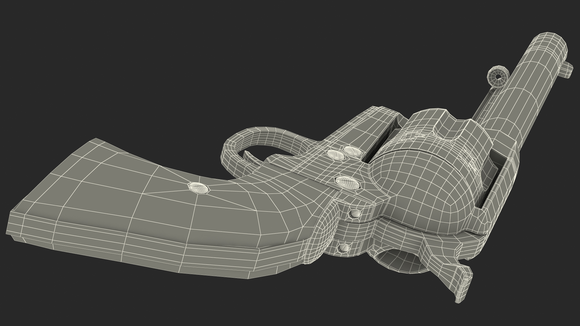 3D model Western Gun Belt with Revolver