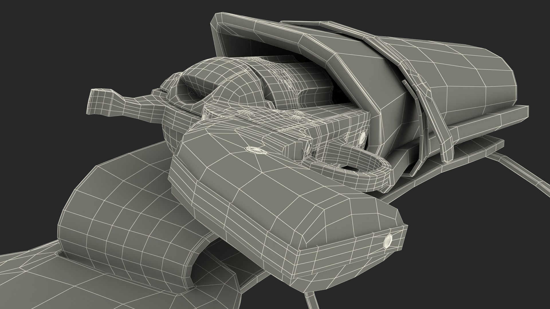 3D model Western Gun Belt with Revolver