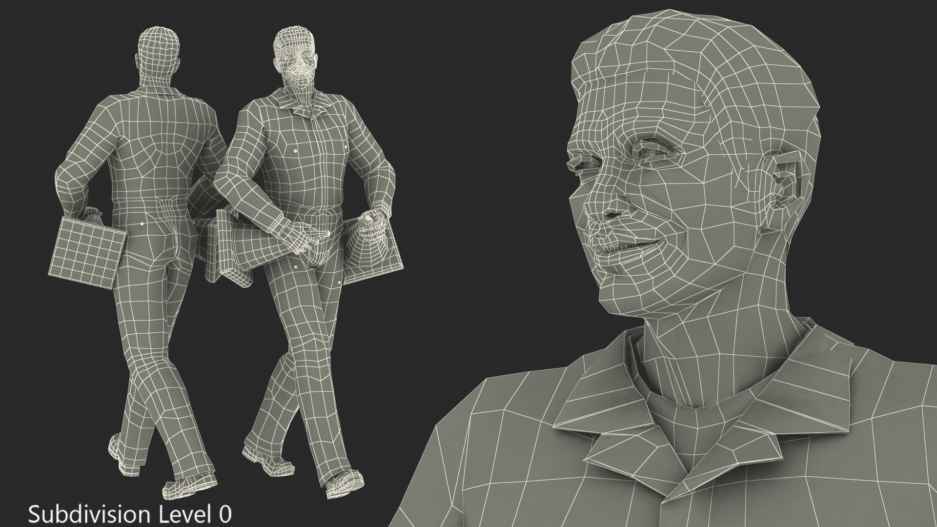 Road Worker Walking Pose 3D model