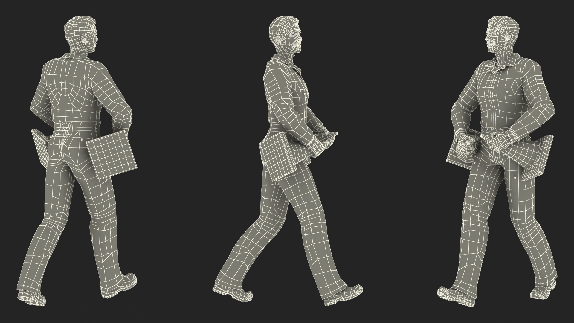 Road Worker Walking Pose 3D model