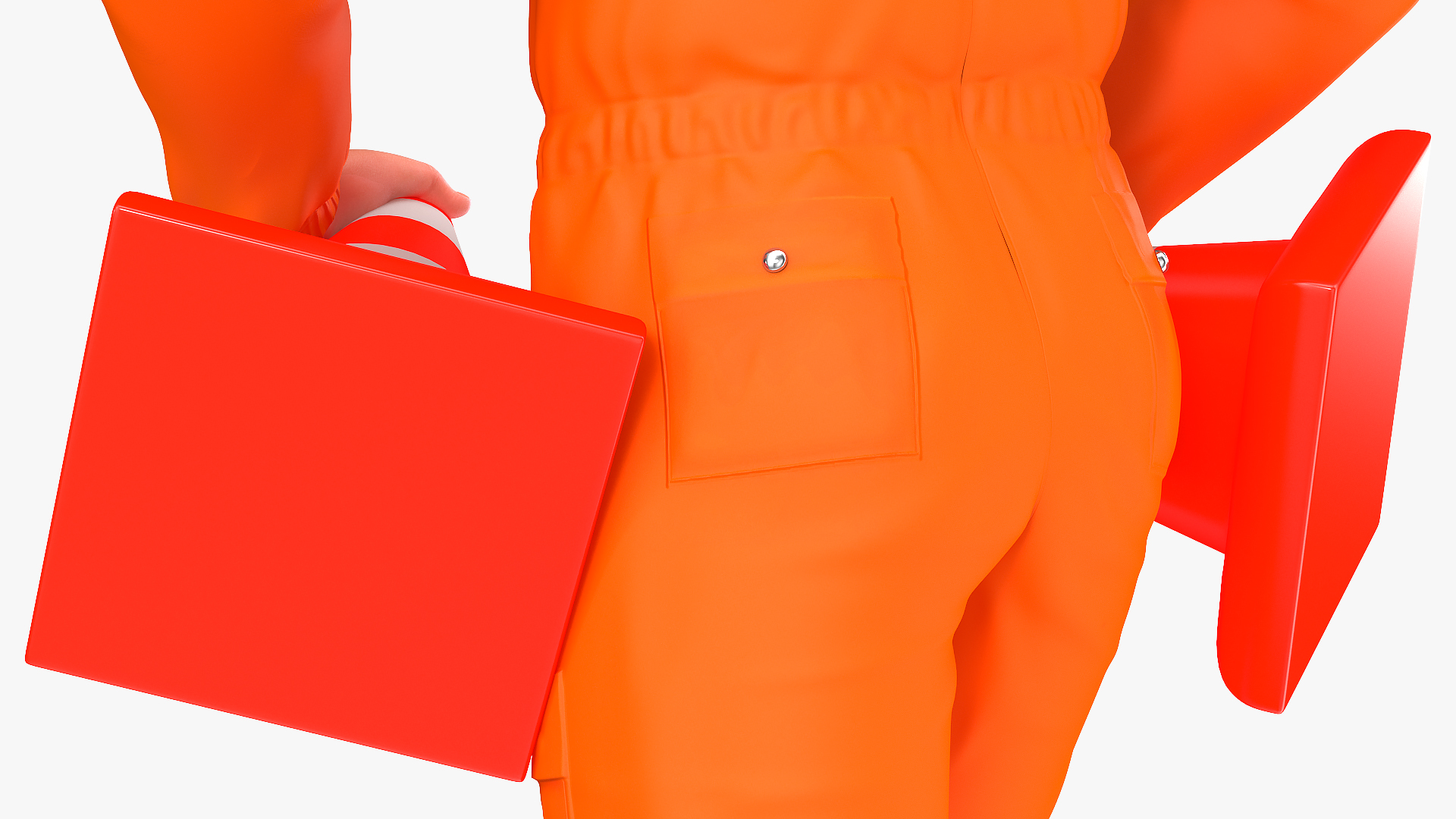 Road Worker Walking Pose 3D model