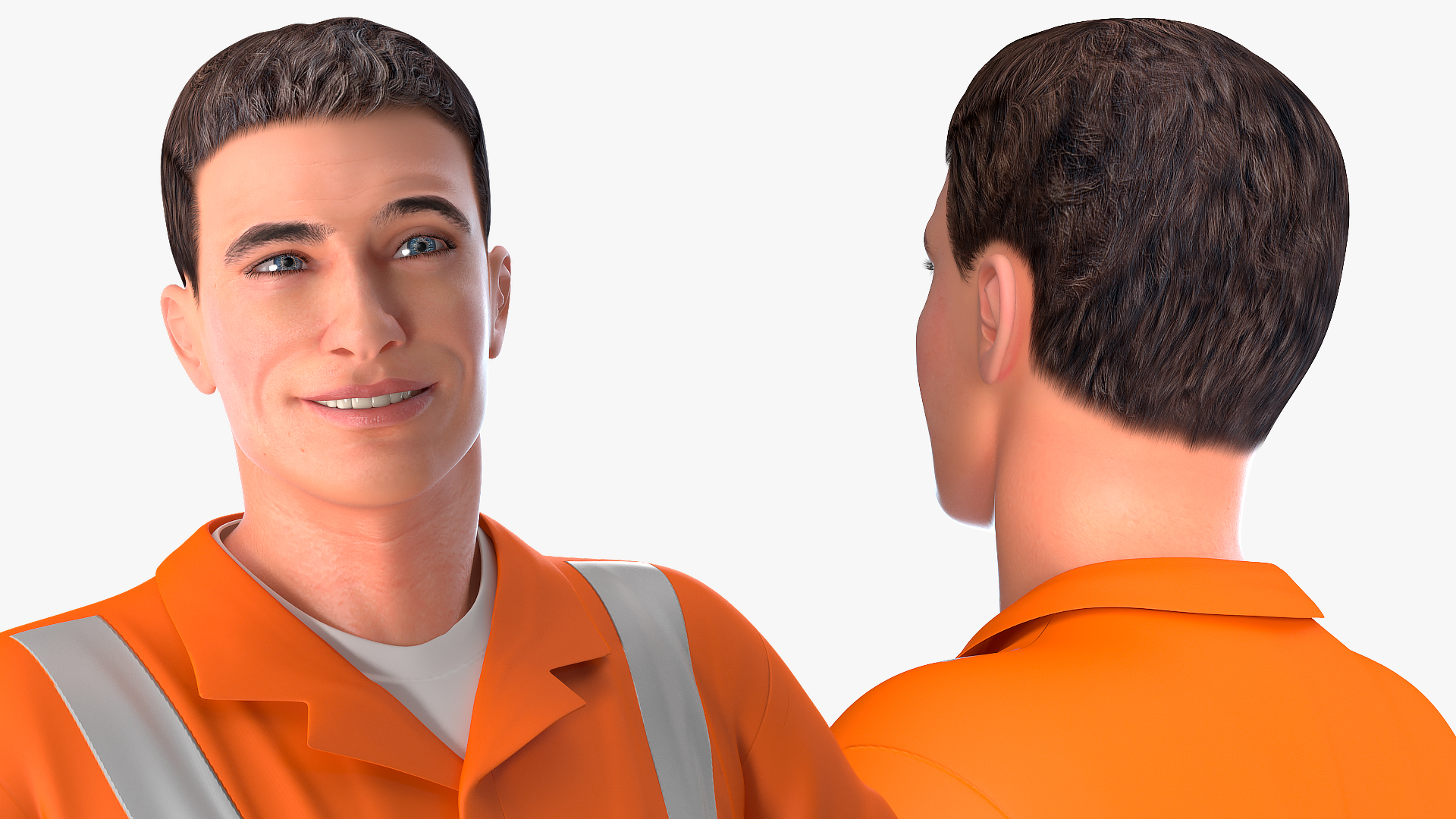 Road Worker Walking Pose 3D model