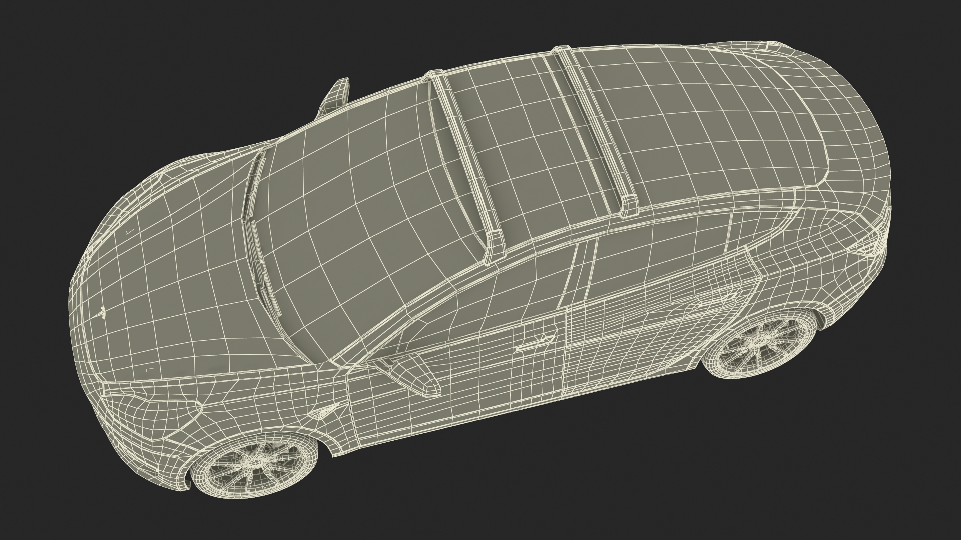 3D model Tesla with Roof Rack