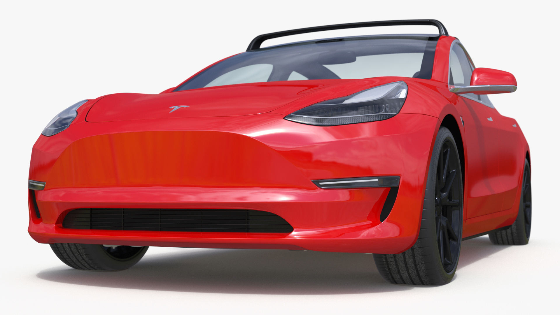 3D model Tesla with Roof Rack