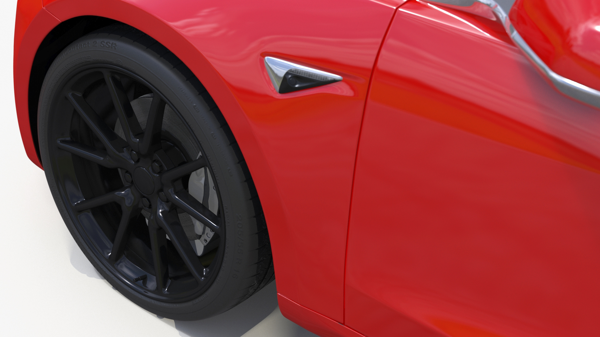 3D model Tesla with Roof Rack