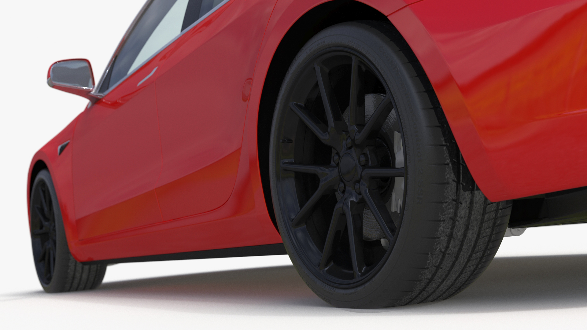 3D model Tesla with Roof Rack