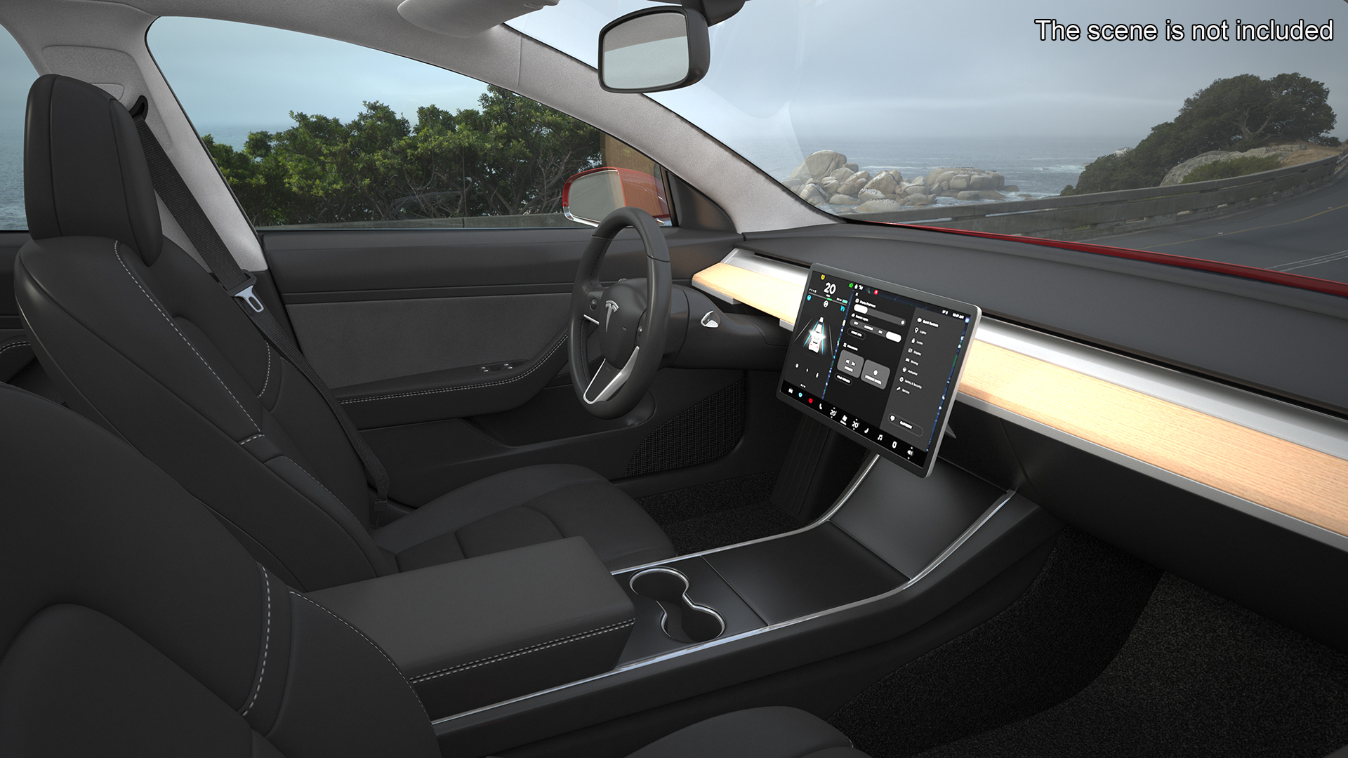 3D model Tesla with Roof Rack