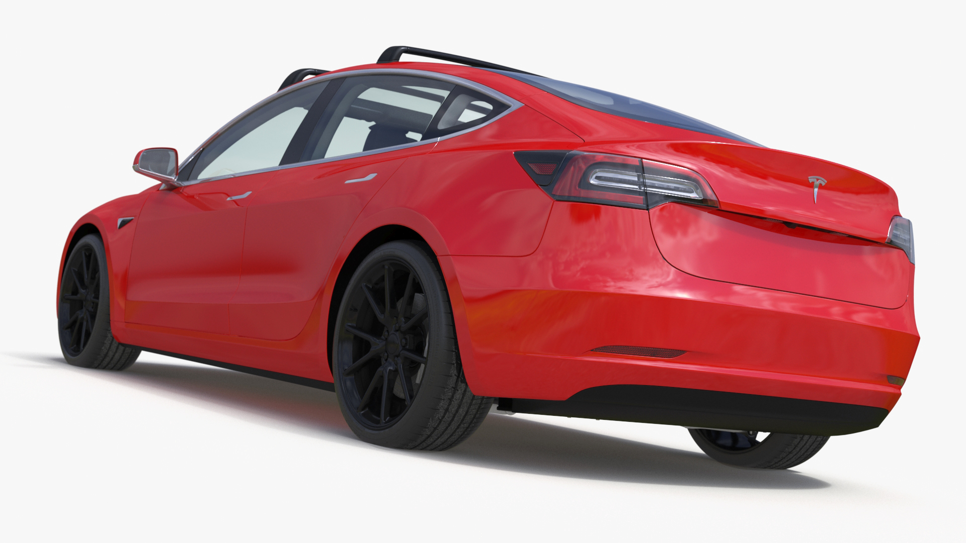 3D model Tesla with Roof Rack