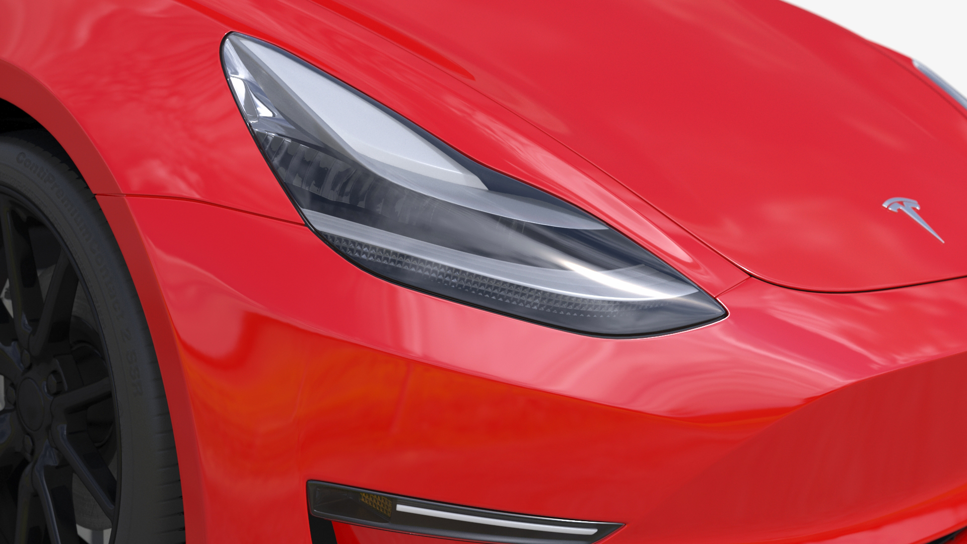 3D model Tesla with Roof Rack