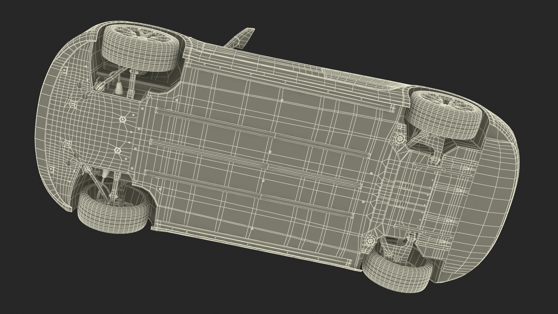 3D model Tesla with Roof Rack