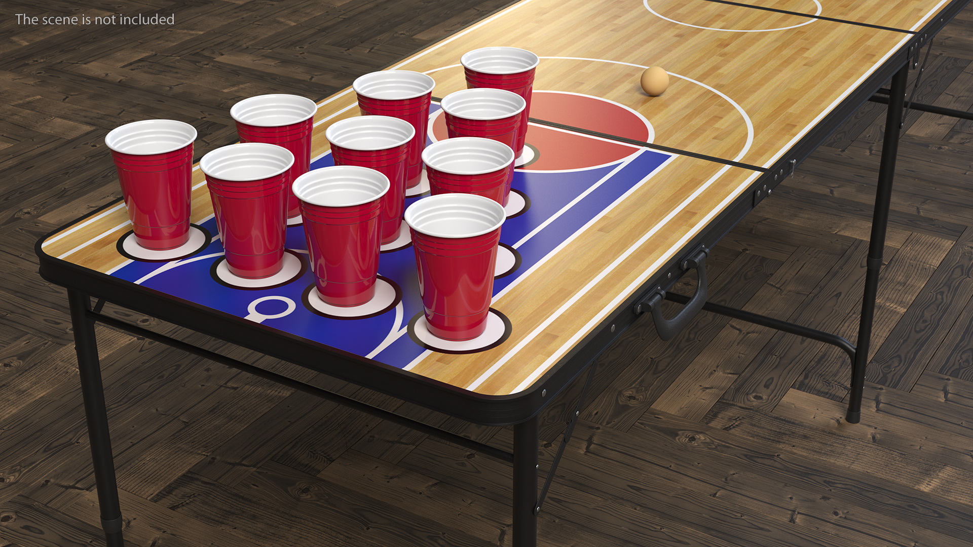 3D Cup Pong Foldable Table model