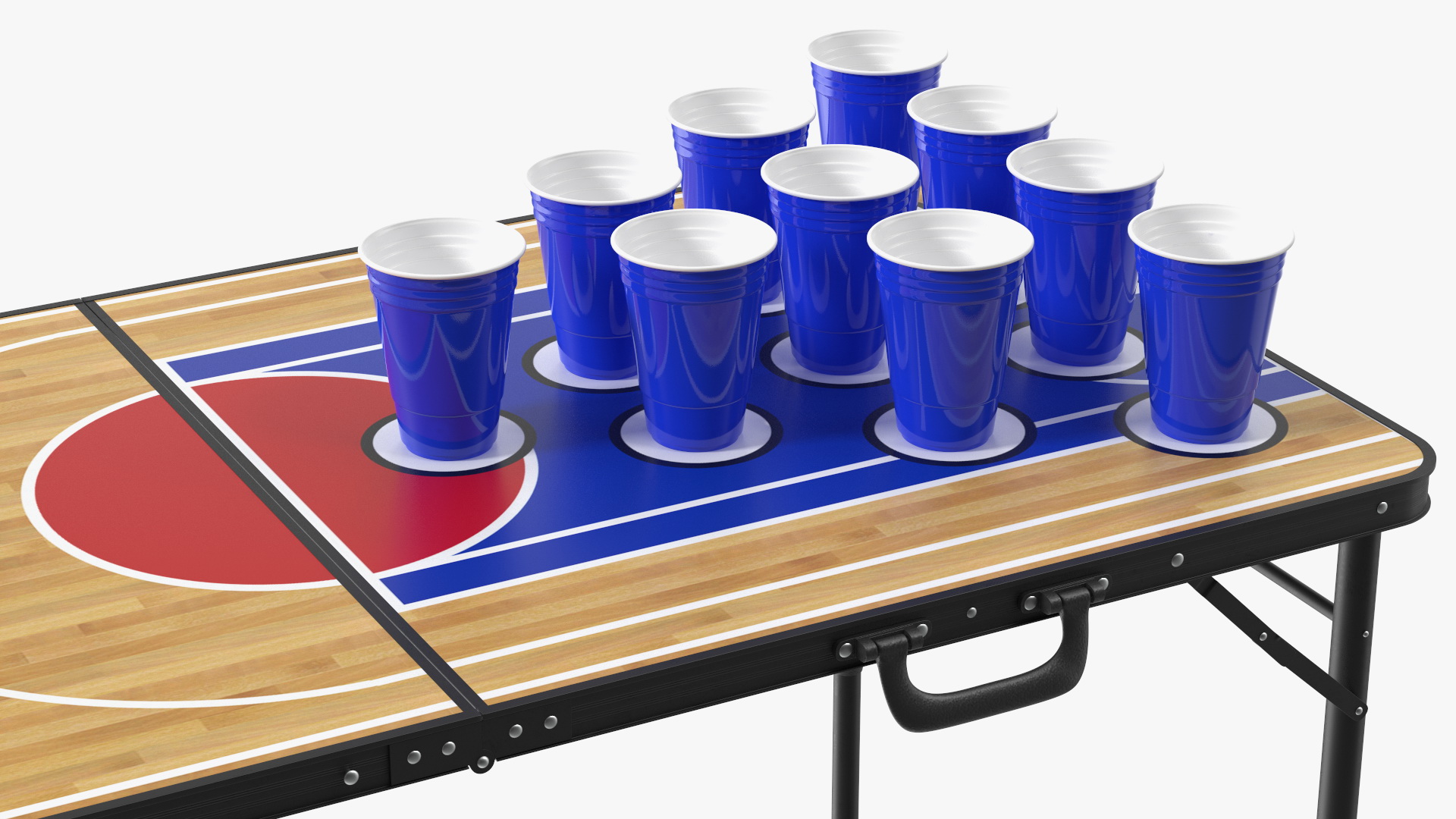 3D Cup Pong Foldable Table model
