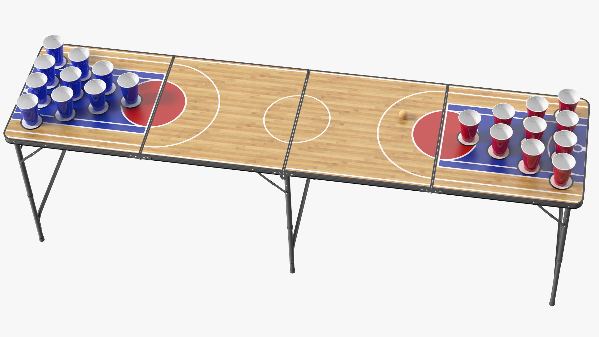 3D Cup Pong Foldable Table model