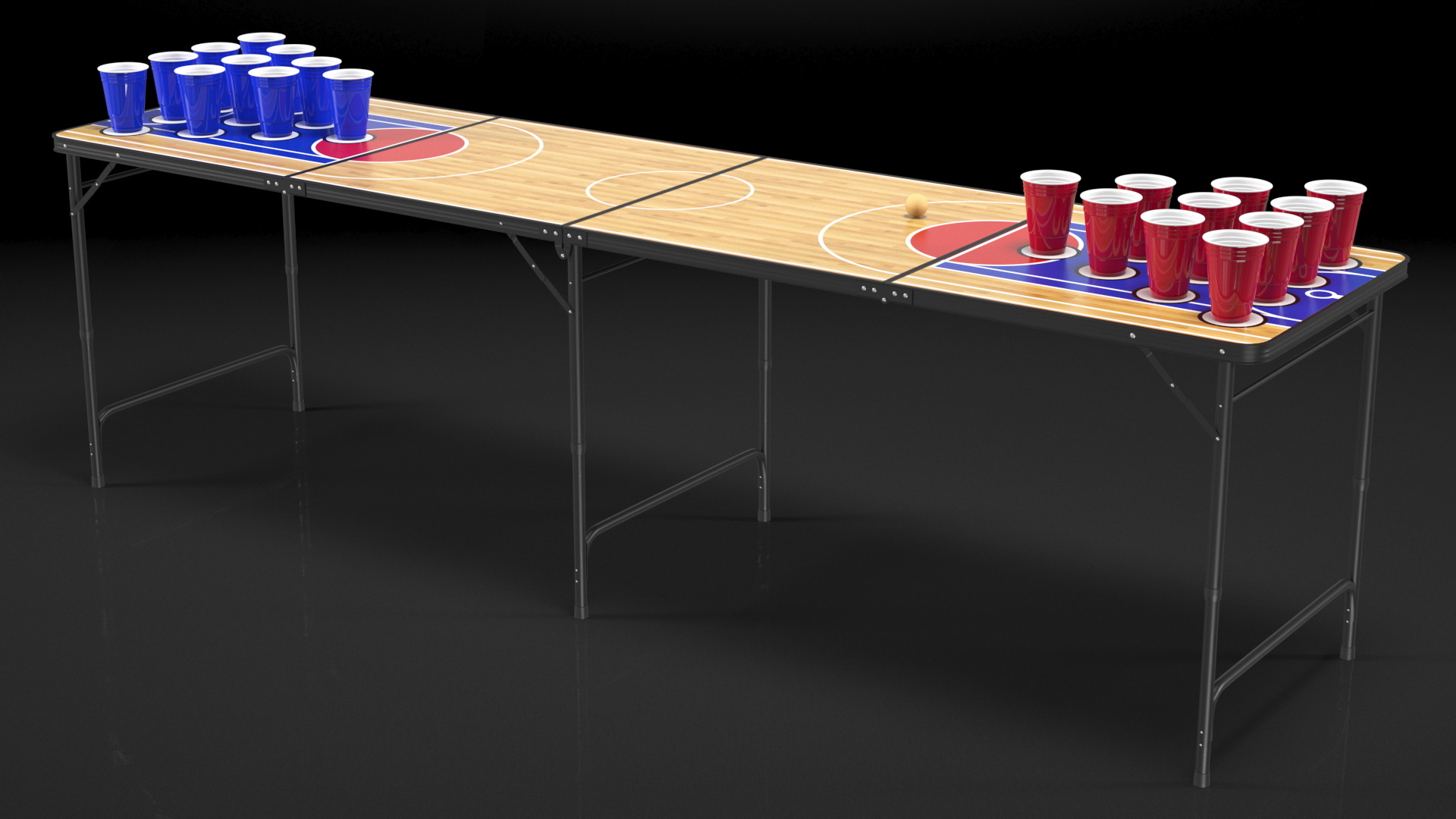 3D Cup Pong Foldable Table model