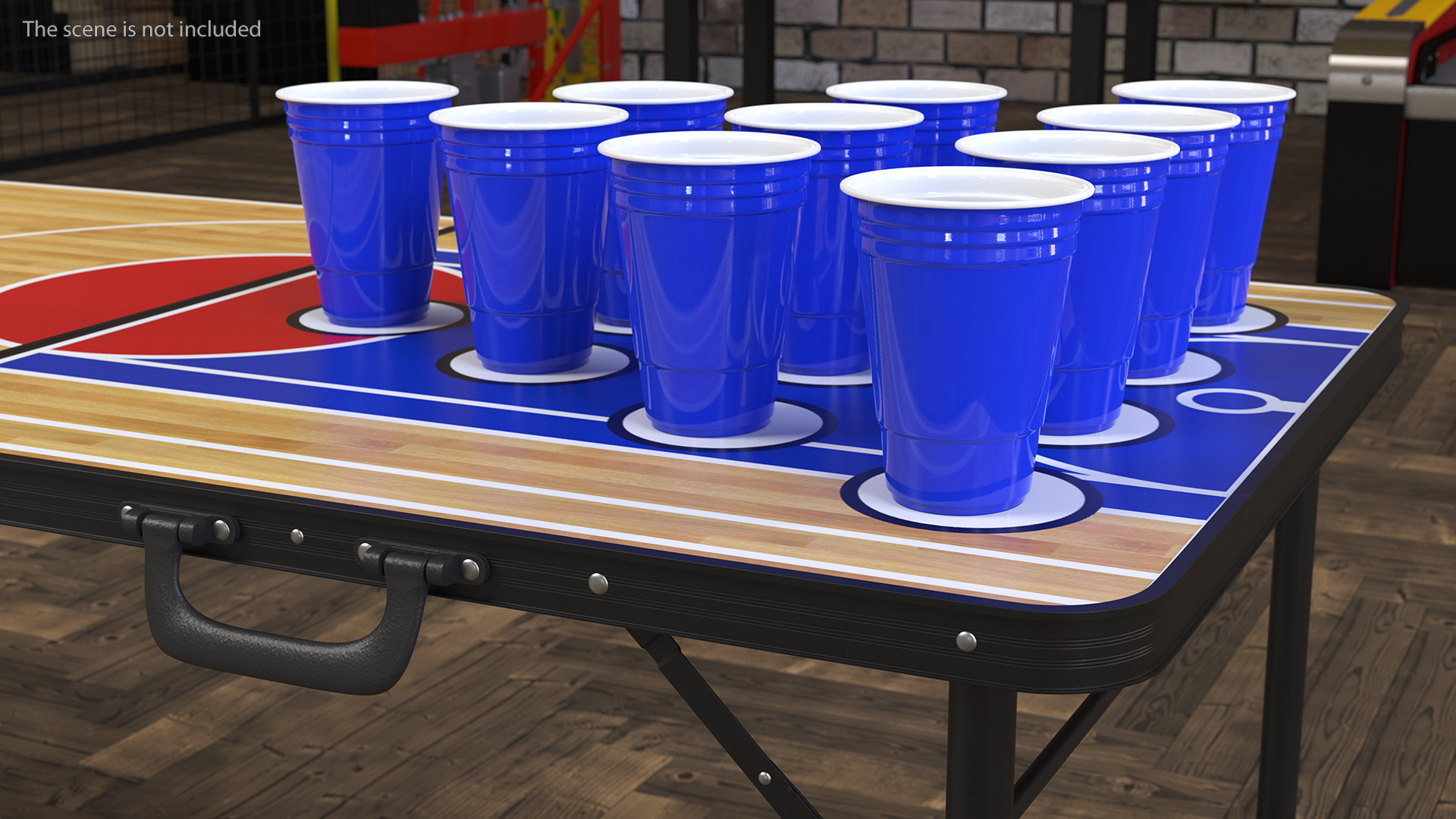 3D Cup Pong Foldable Table model
