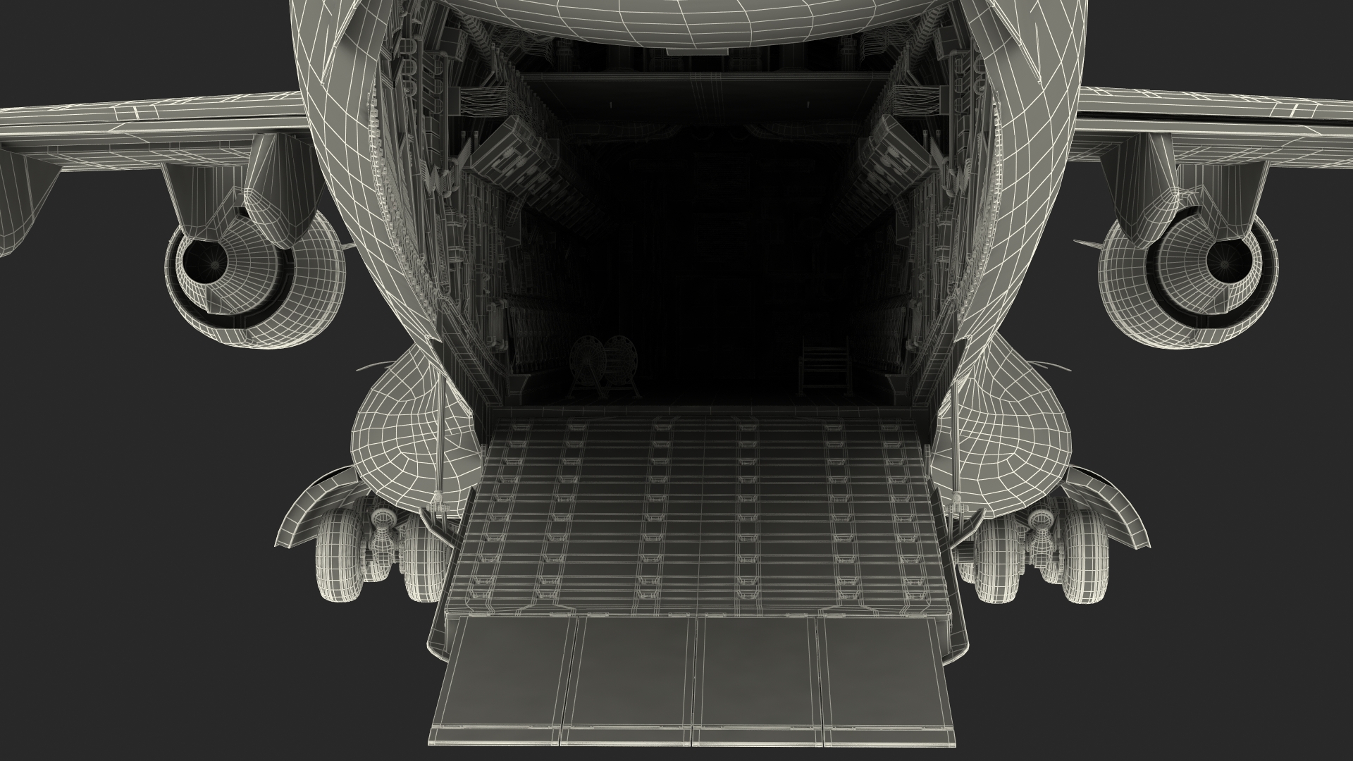 Boeing C17 Globemaster III Cargo Door Open 3D