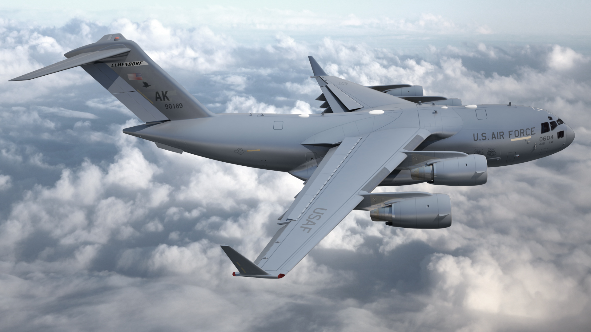 Boeing C17 Globemaster III Cargo Door Open 3D