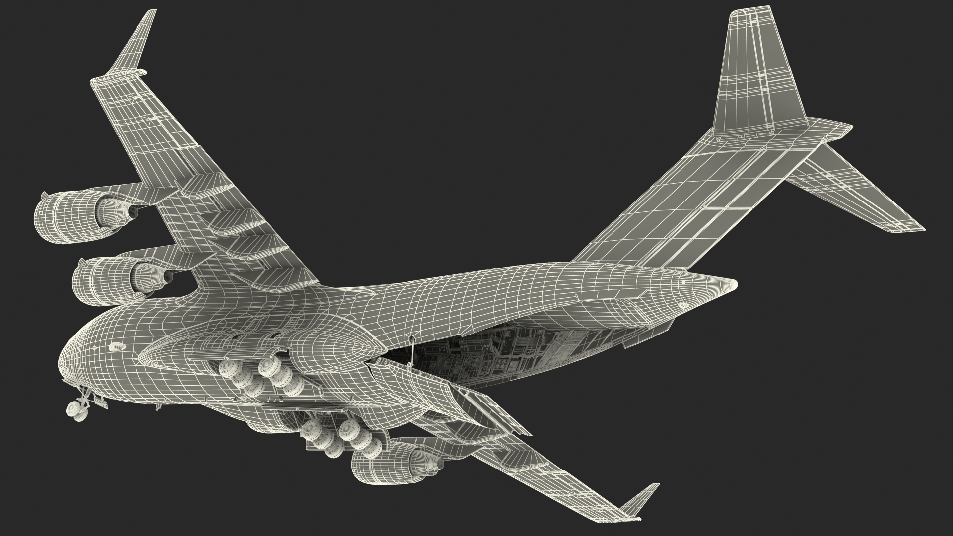 Boeing C17 Globemaster III Cargo Door Open 3D