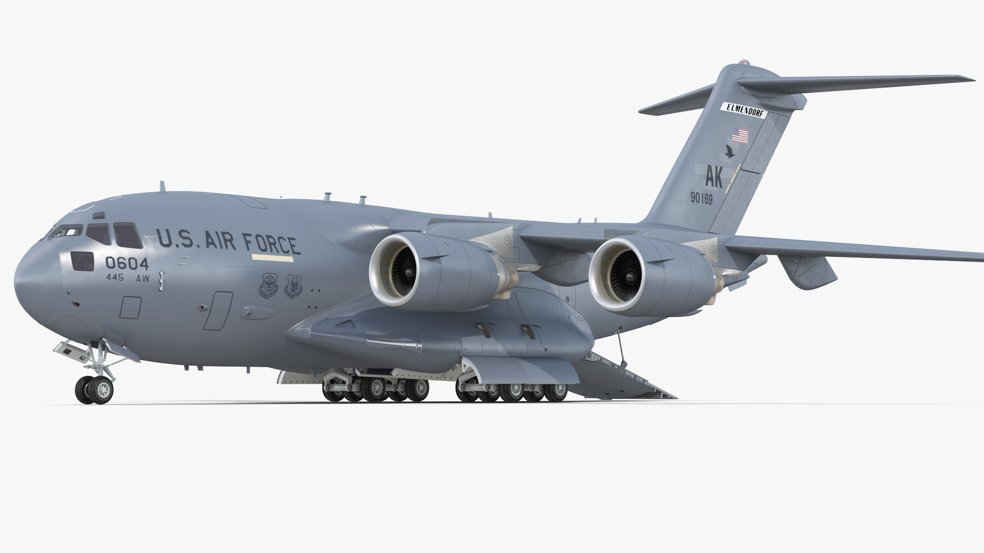 Boeing C17 Globemaster III Cargo Door Open 3D