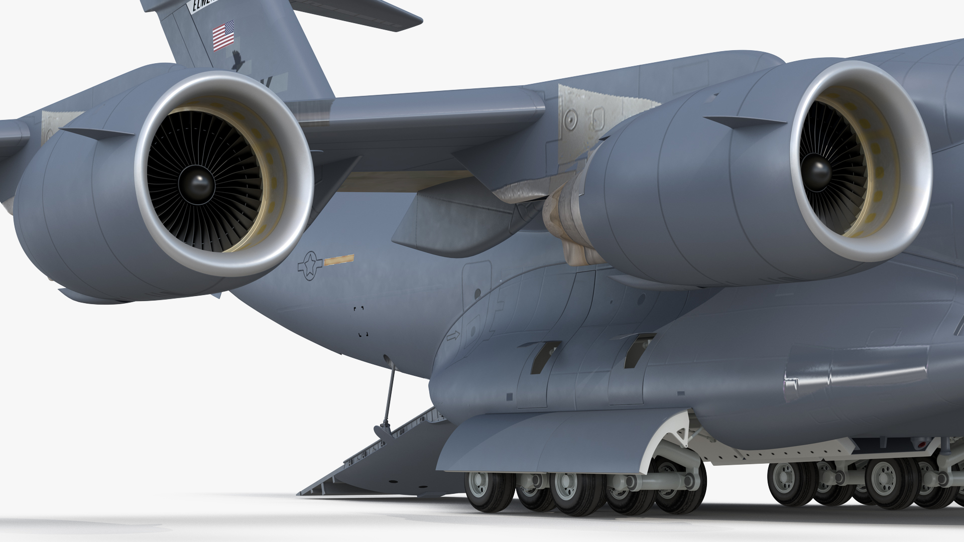 Boeing C17 Globemaster III Cargo Door Open 3D