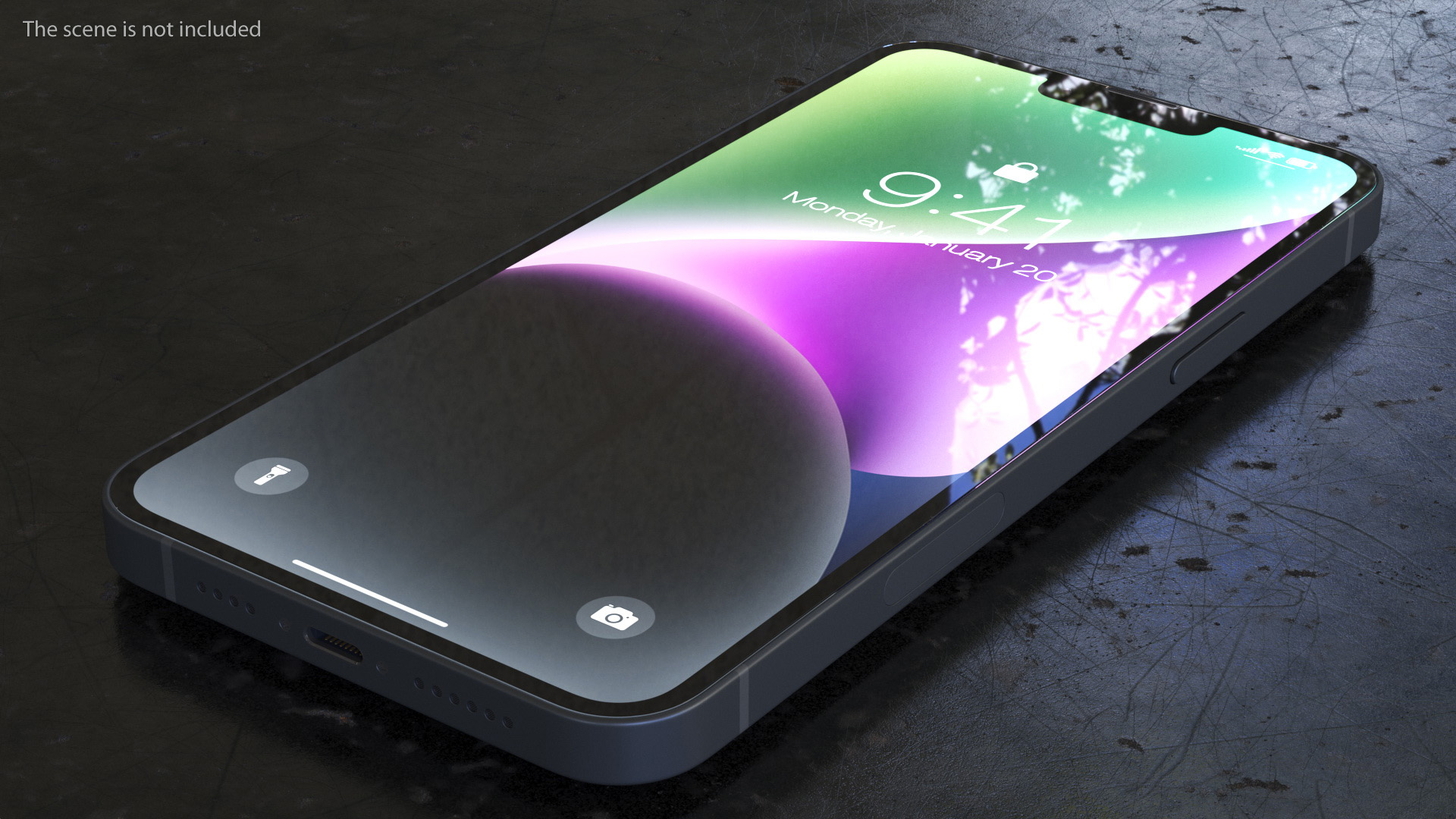 Apple iPhone 14 Plus Midnight 3D model