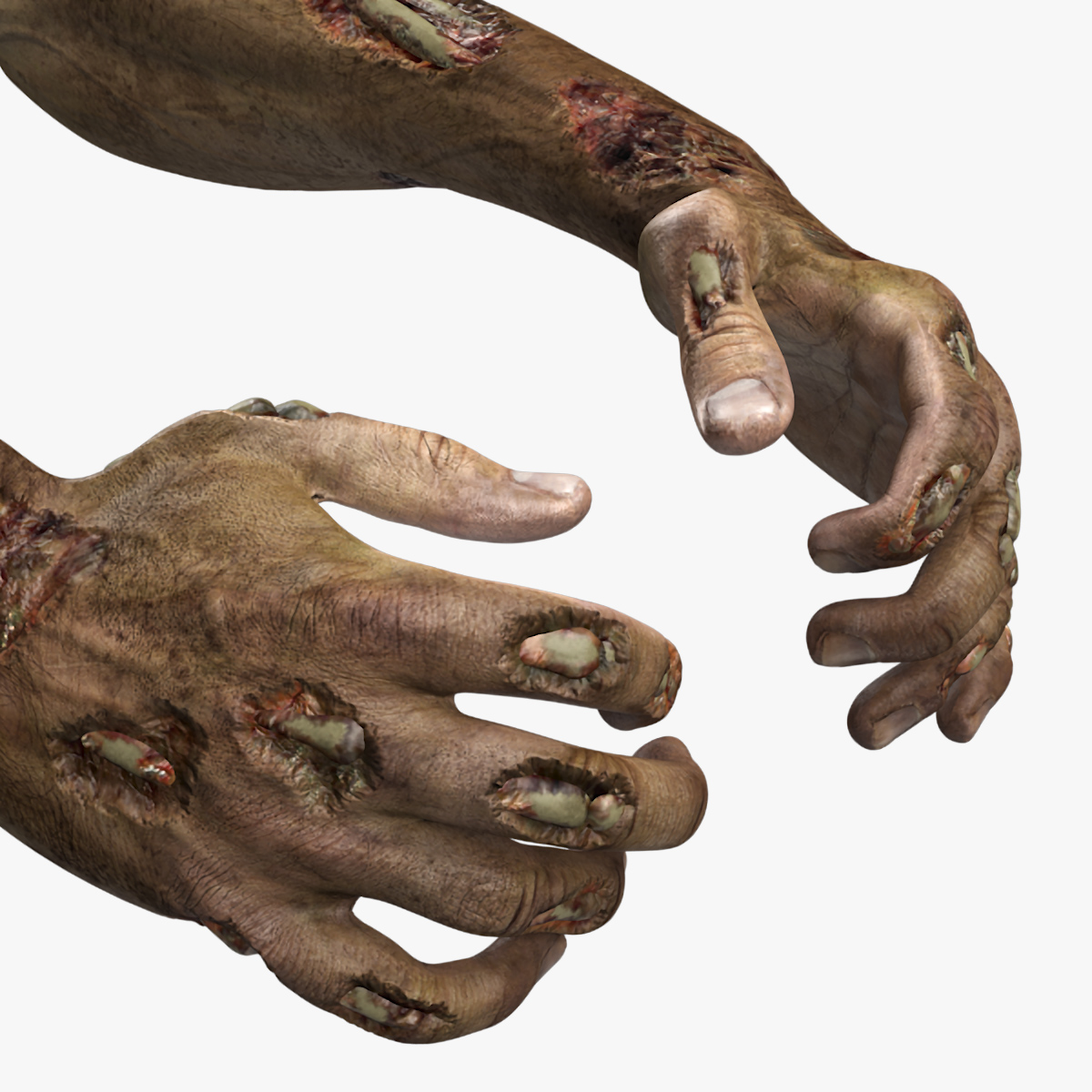 Zombie Hands Rigged 3D model