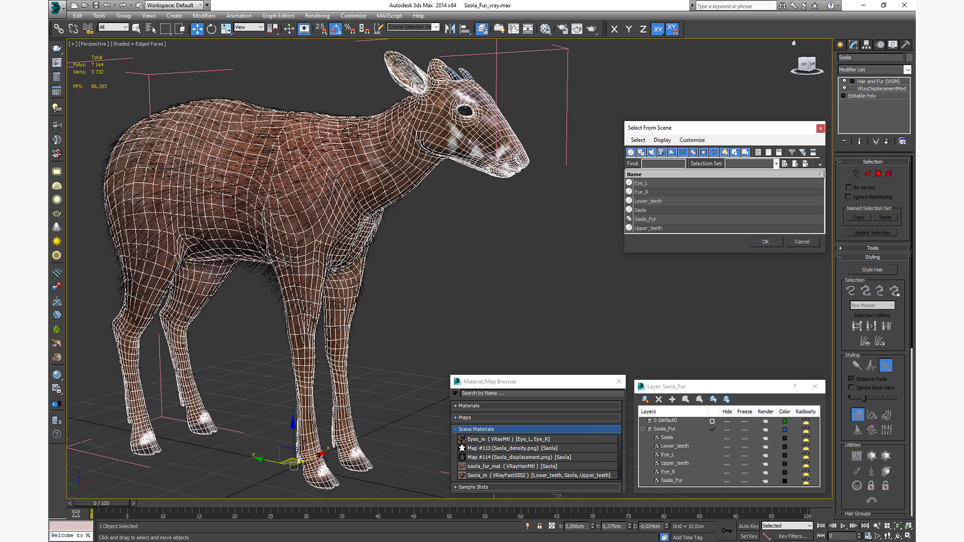 Saola Fur 3D model