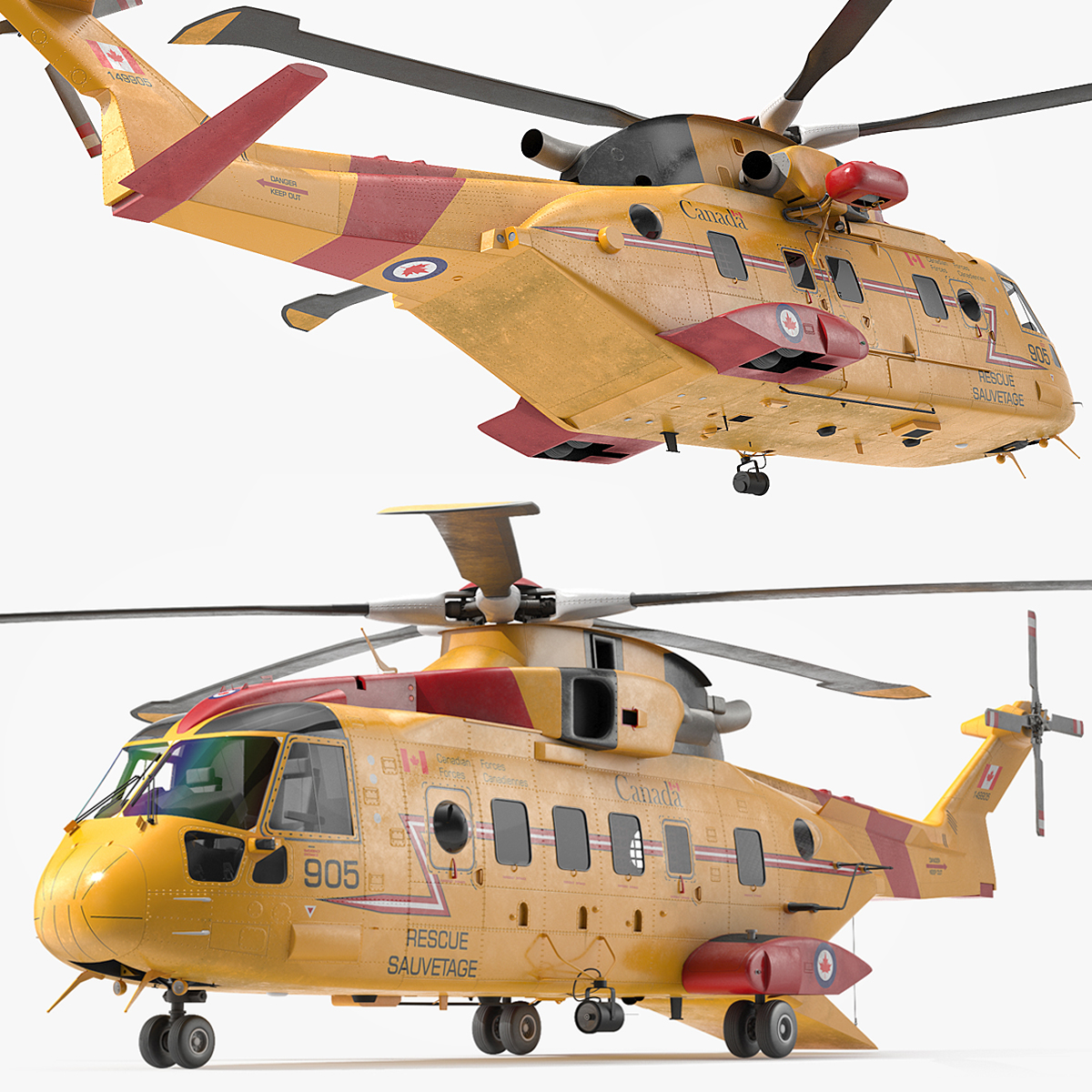 AgustaWestland CH149 Cormorant Rescue Helicopter - Rigged