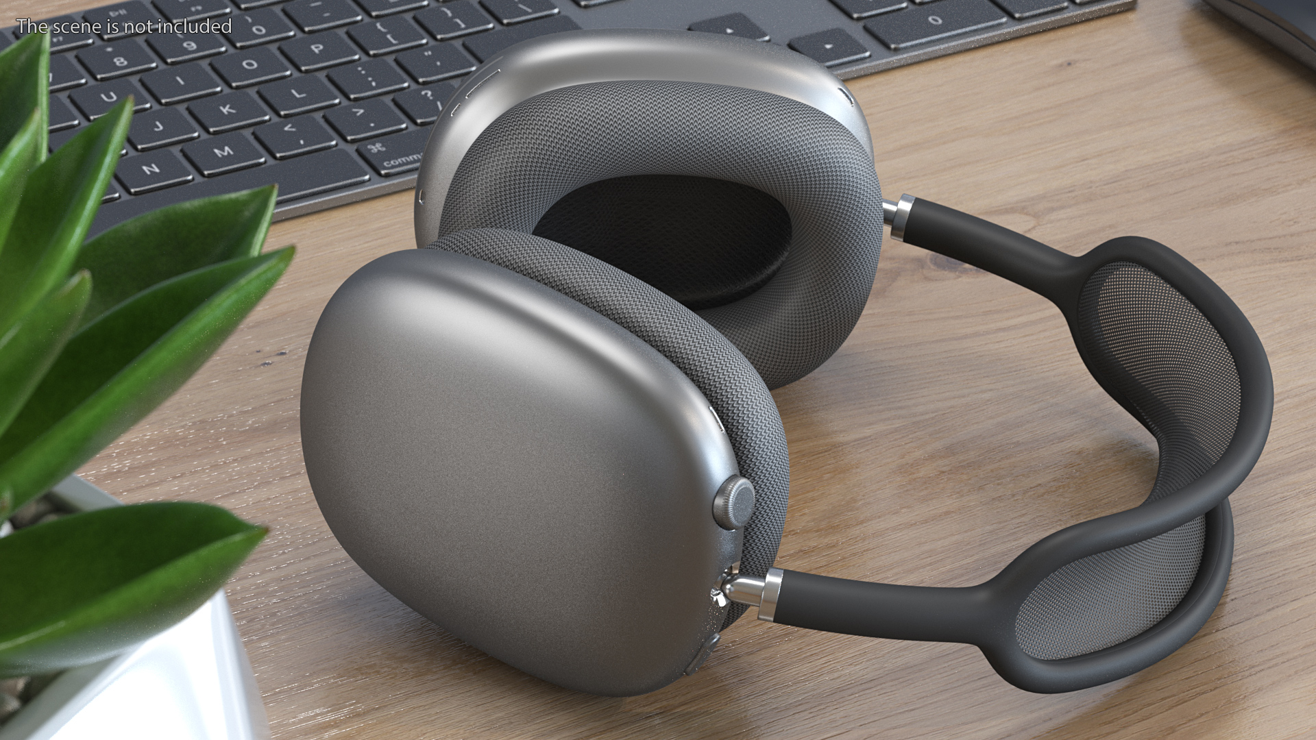 3D AirPods Max Headphones Space Grey model