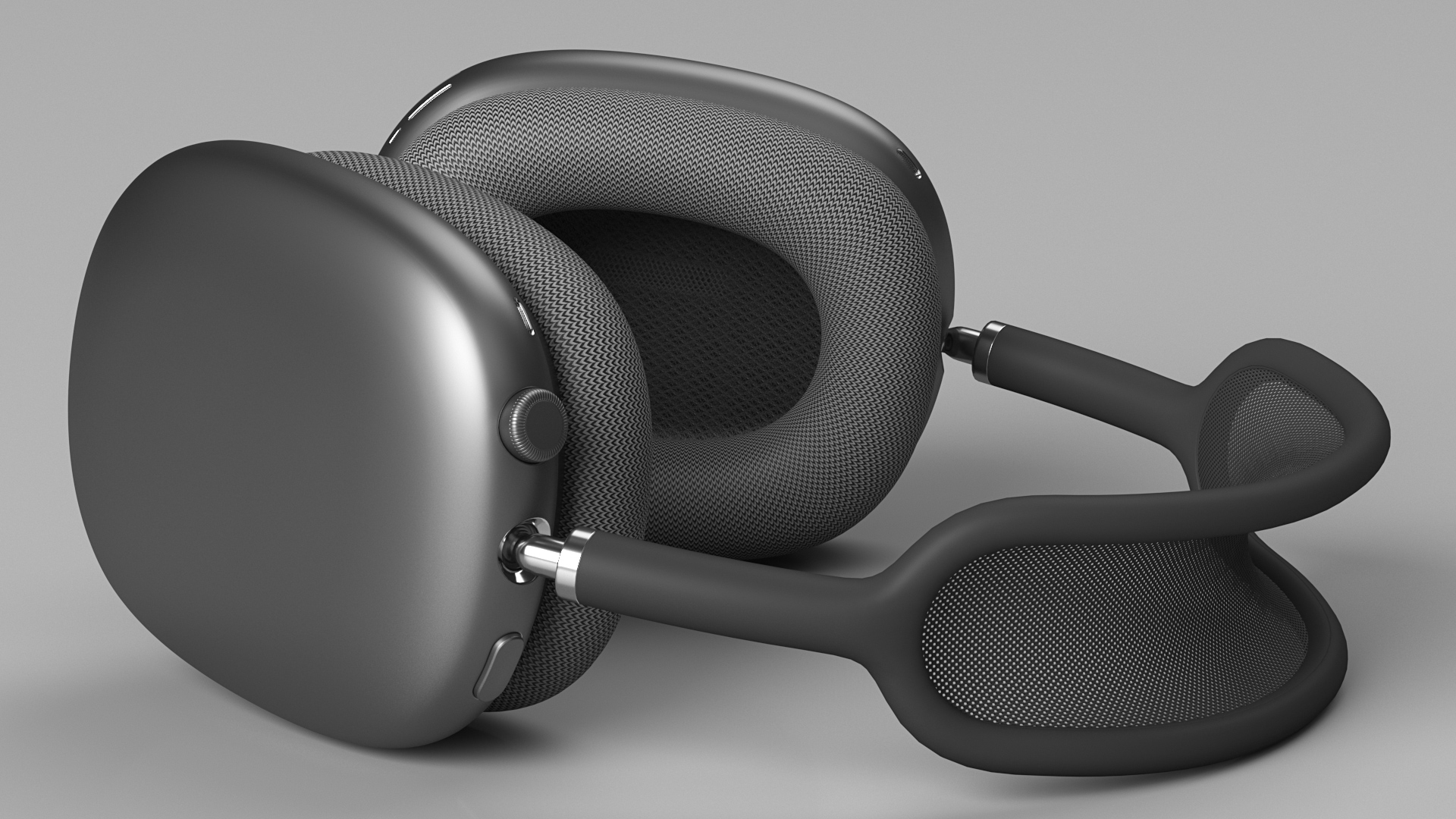 3D AirPods Max Headphones Space Grey model