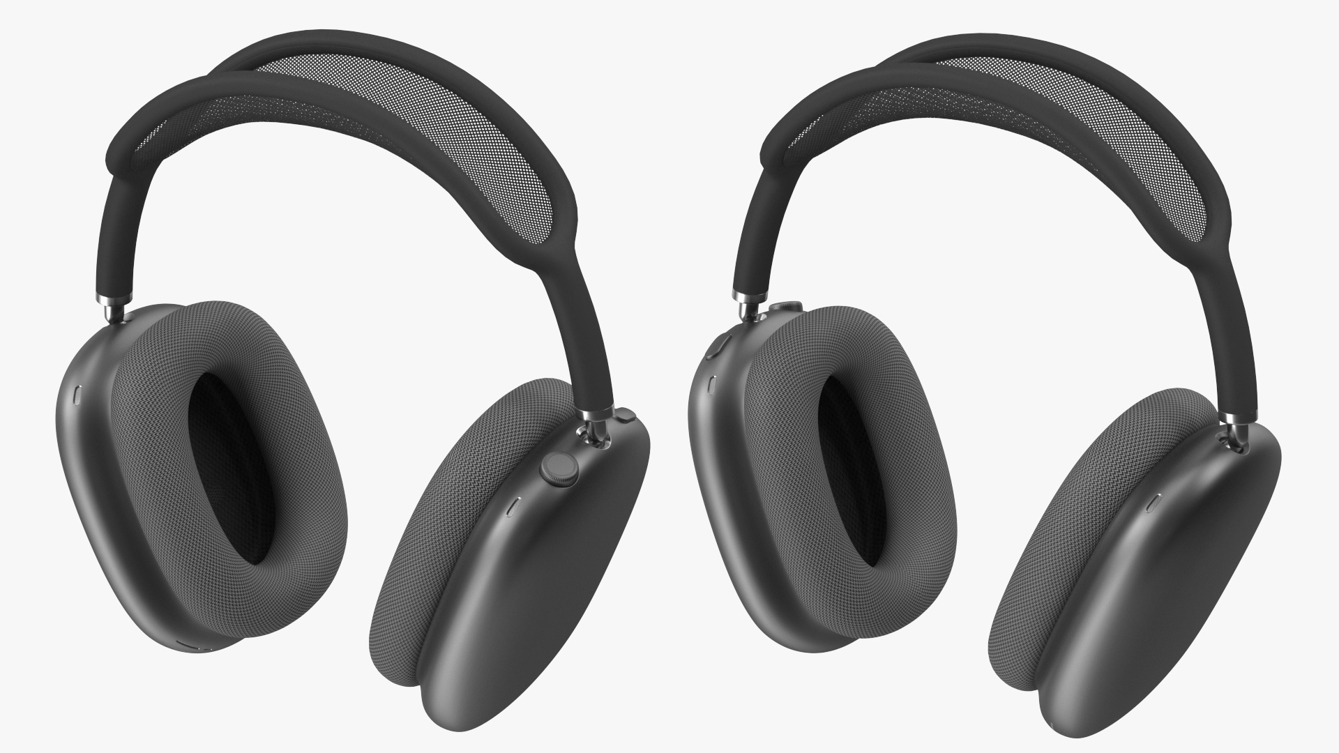 3D AirPods Max Headphones Space Grey model