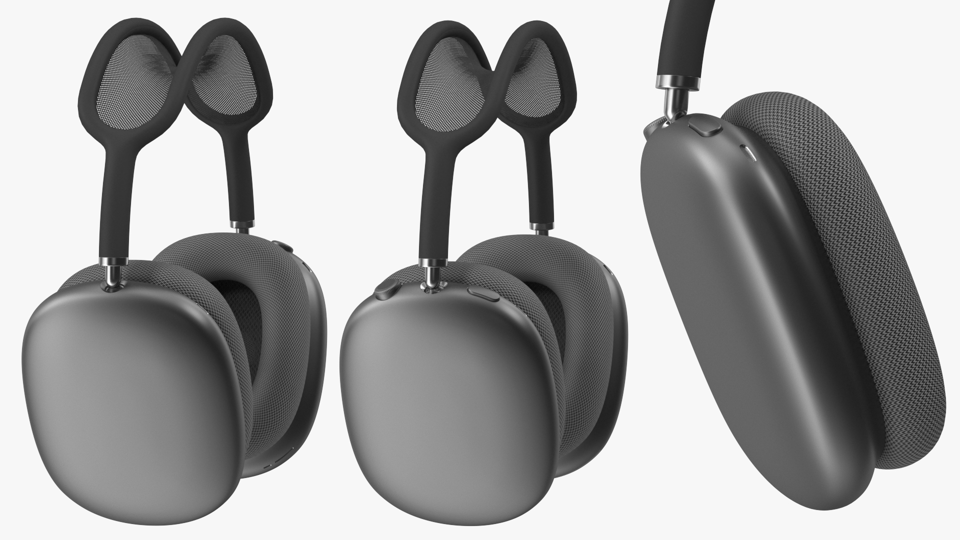 3D AirPods Max Headphones Space Grey model