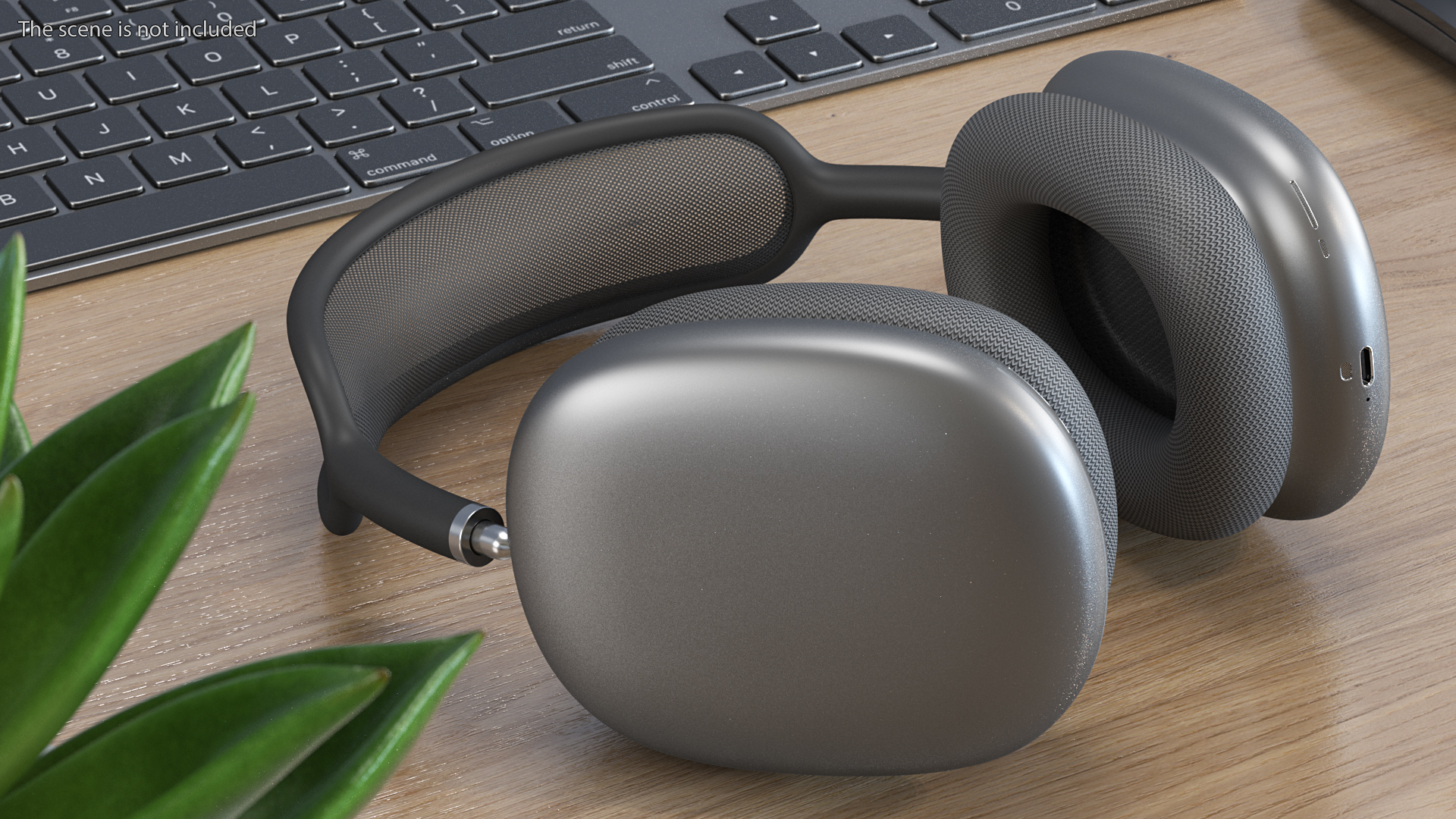3D AirPods Max Headphones Space Grey model