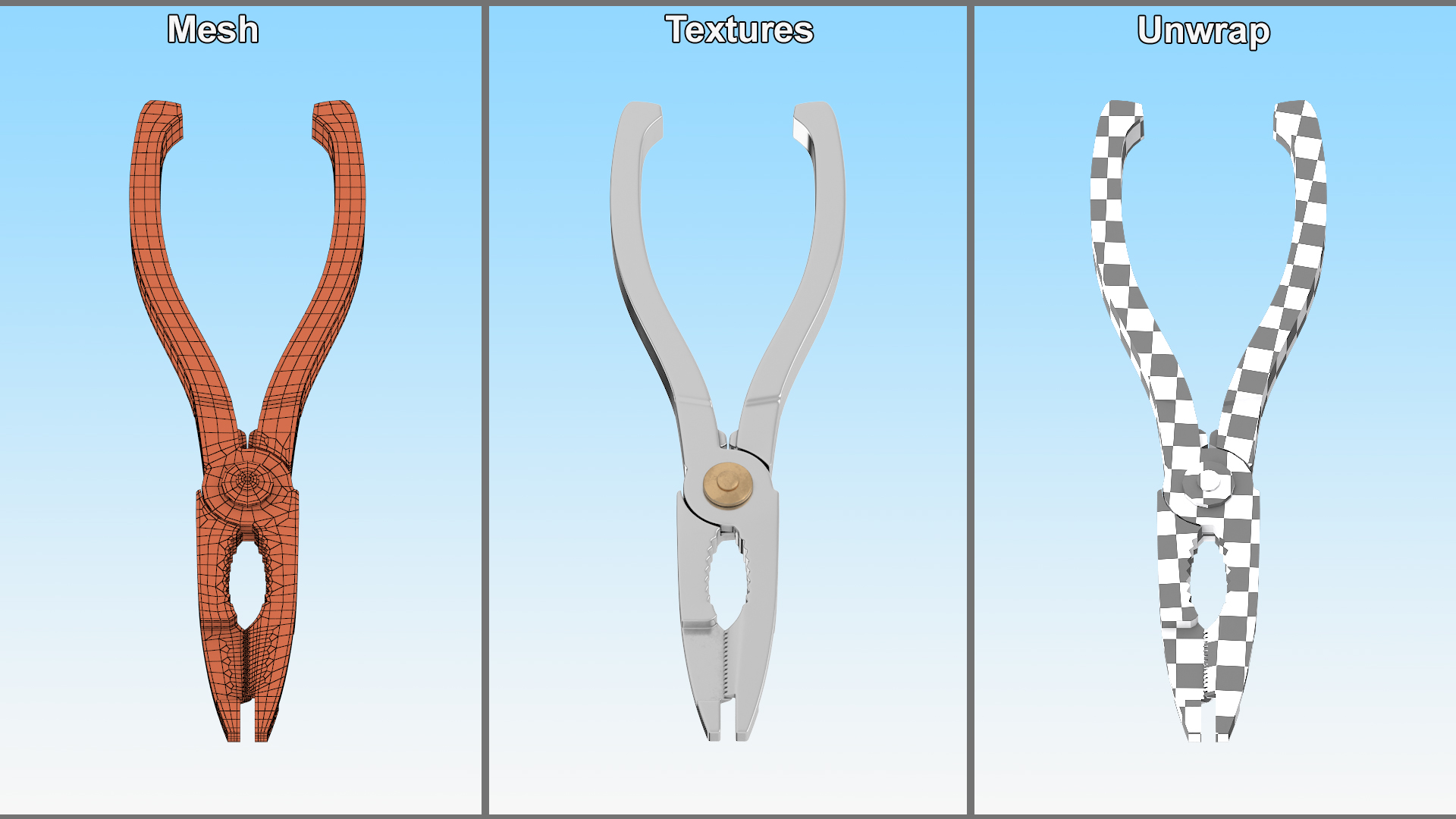 Crab Cutter Tongs 3D
