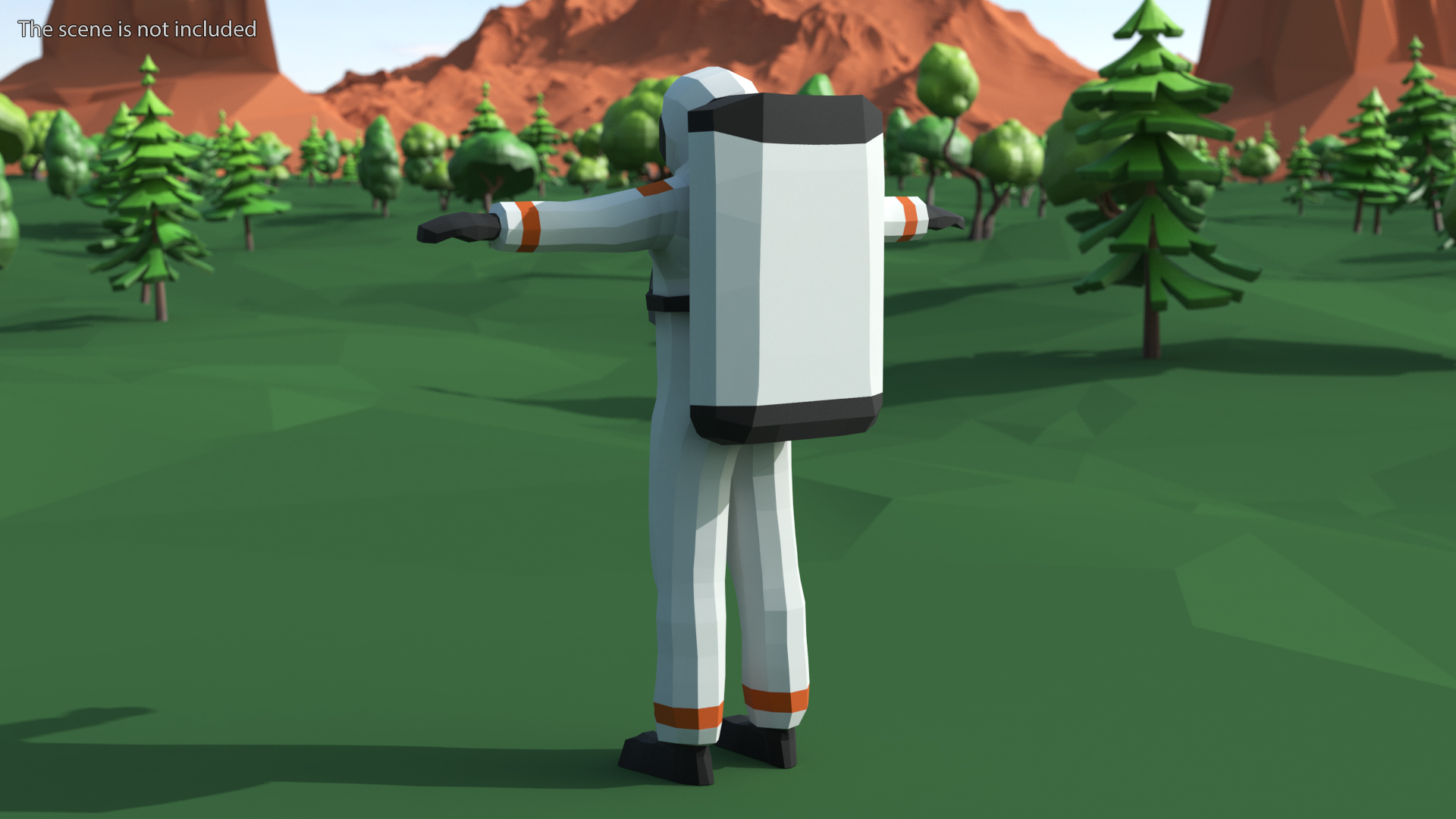 3D Low Poly Astronaut model