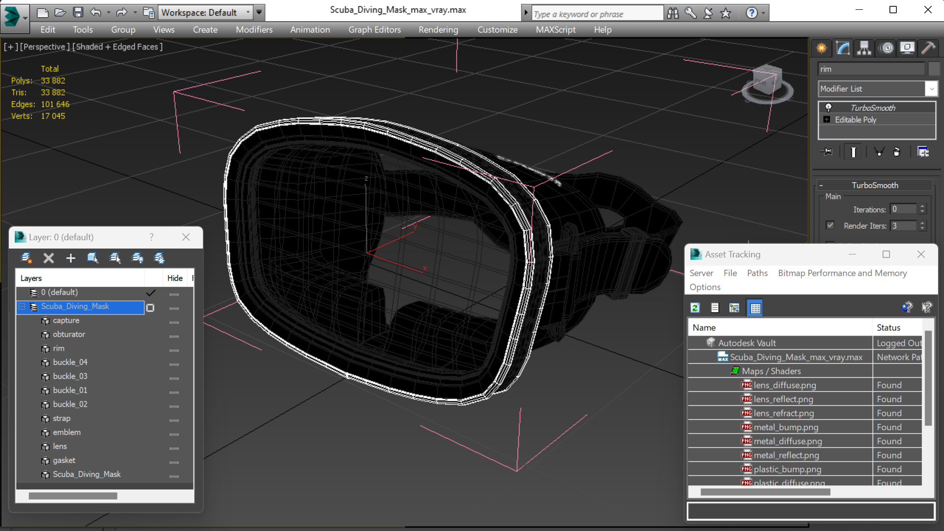 Scuba Diving Mask 3D