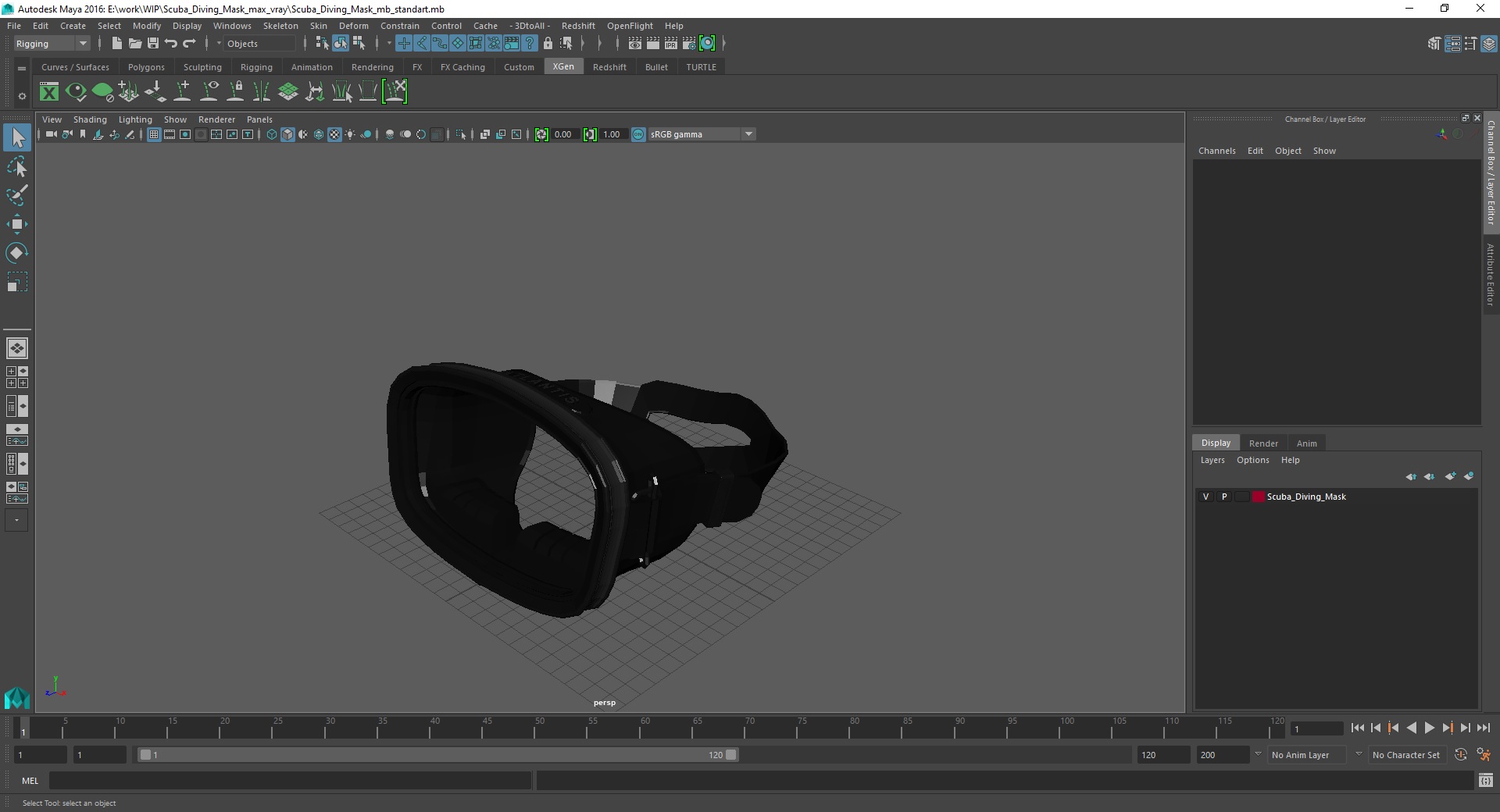 Scuba Diving Mask 3D