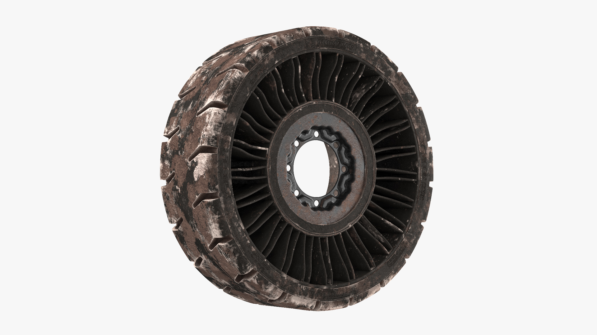 3D model Hard Surface Tire Michelin X Tweel Dirty