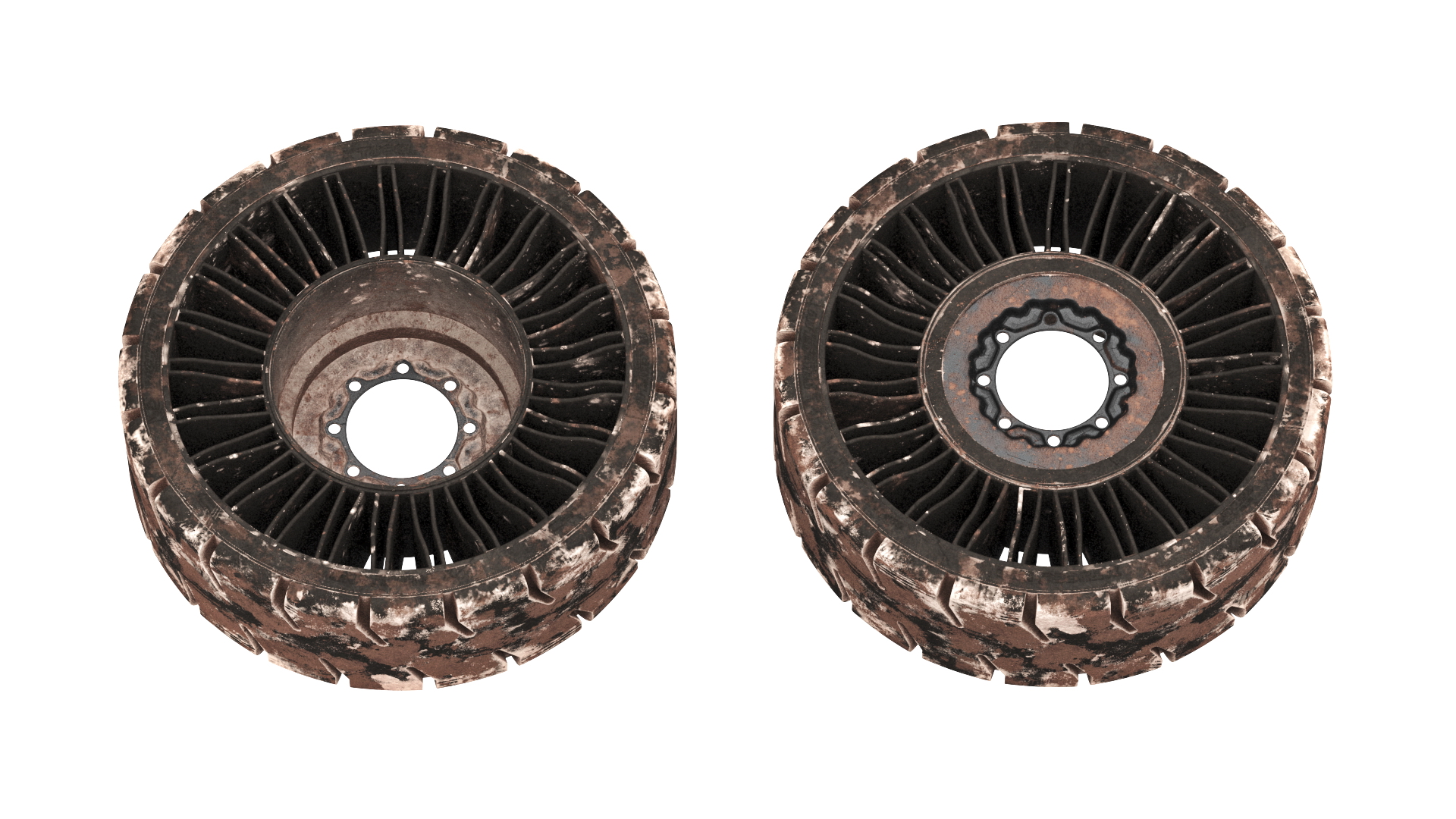 3D model Hard Surface Tire Michelin X Tweel Dirty